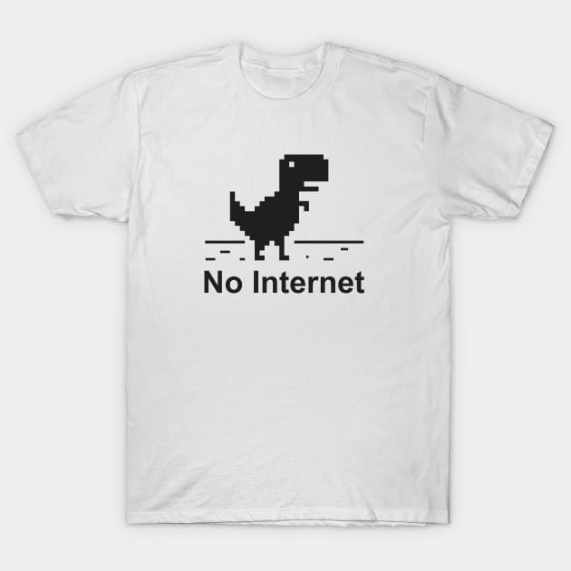 No Internet T-Shirt by Diskarteh